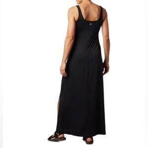 Columbia PFG Cotton Blend Maxi Dress XL Black Hike Camping Fishing Granola Girl